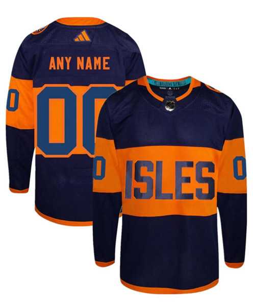 Men%27s New York Islanders Custom Navy 2024 Stadium Series Stitched Jersey->customized nfl jersey->Custom Jersey